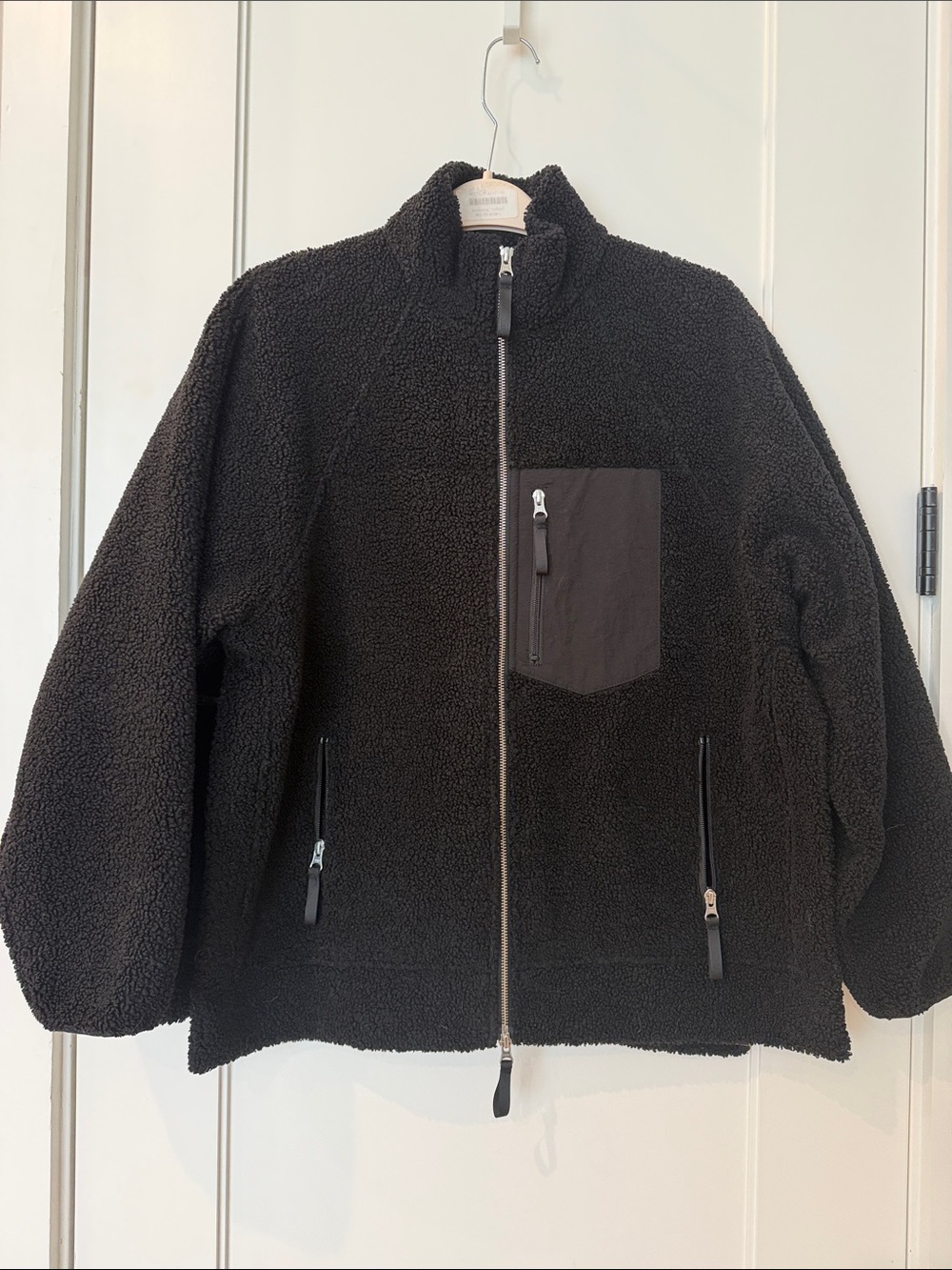ROUCHA Tubke Teddy Bear Fleece Jacket Black AA